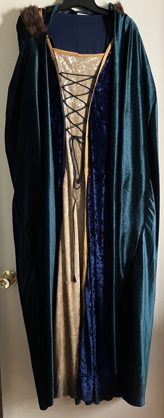 Game Of Thrones GOT Renaissance Medieval Queen Viking Dress Robe Costume Cosplay